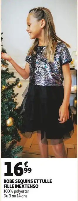 Auchan In extenso robe sequins et tulle fille offre