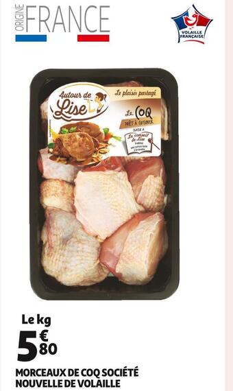 Auchan Morceaux de coq société nouvelle de volaille offre