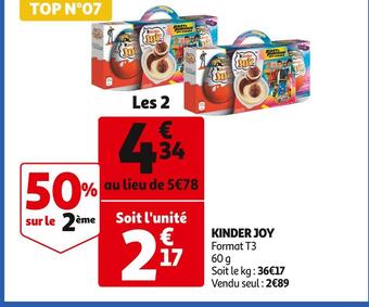 Auchan Kinder kinder joy offre