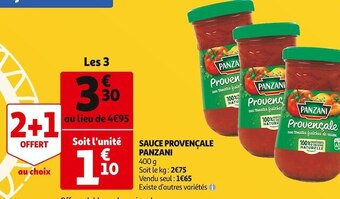 Auchan Panzani sauce provençale offre