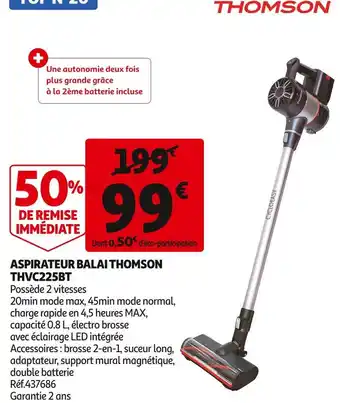 Auchan Thomson aspirateur balai offre