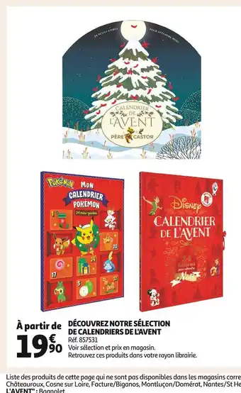 Auchan Découvrez notre sélection de calendriers de l'avent offre