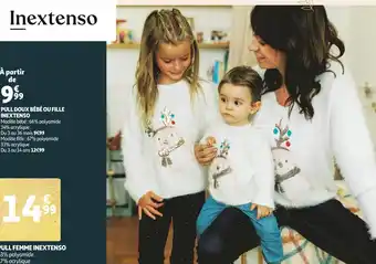 Auchan Inextenso pull doux bébé ou fille ou pull femme offre