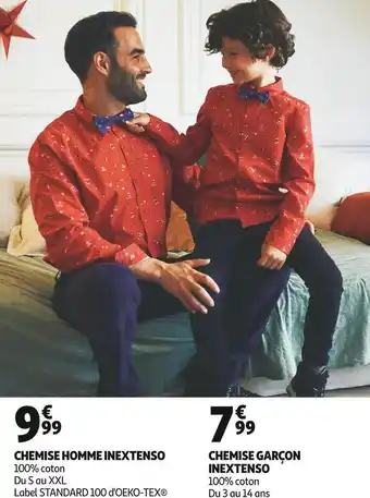 Auchan In extenso chemise homme ou chemise garcon offre
