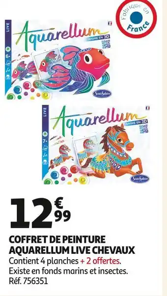 Auchan Coffret de peinture aquarellum chevaux offre