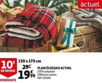 Auchan Actuel plaid écossais offre