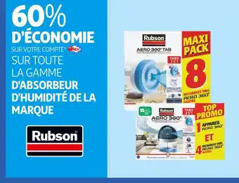 Rubson 60% d'économie sur votre compte waaoh sur toute la gamme d'absorbeur d'humidité de la marque