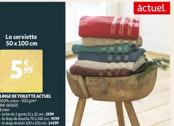 Auchan Actuel linge de toilette actuel offre