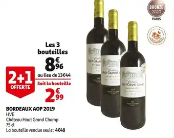Auchan Château haut grand champ bordeaux aop 2019 offre