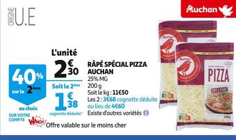 Auchan Auchan râpé spécial pizza offre