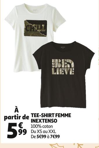 Auchan Inextenso tee-shirt femme offre