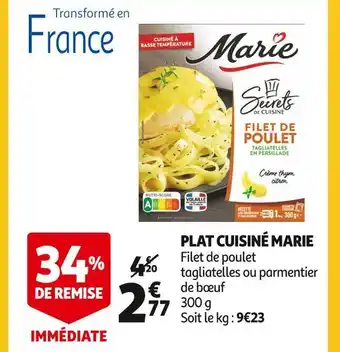 Auchan Marie plat cuisiné offre