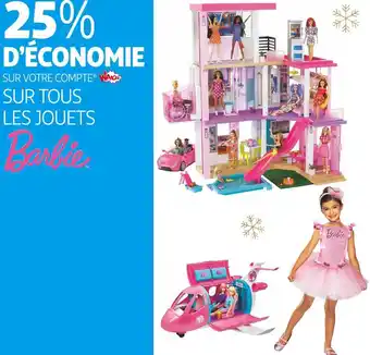 Auchan Barbie 25% d'économie sur tous les jouets barbie offre