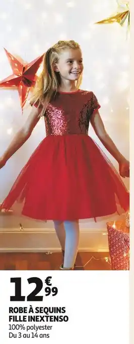 Auchan Inextenso robe à sequins fille offre