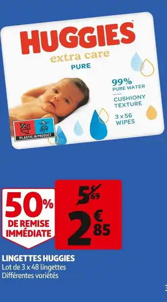Auchan Huggies lingettes offre