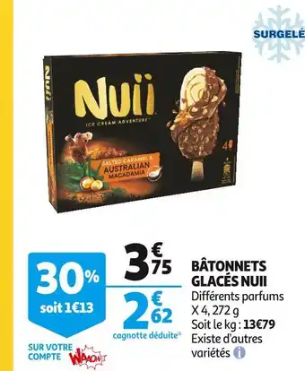 Auchan Nuii bâtonnets glacées offre