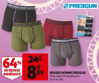 Auchan Supermarché Freegun boxers homme offre