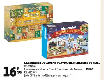Auchan Playmobil calendrier de l'avent patisserie de noel offre