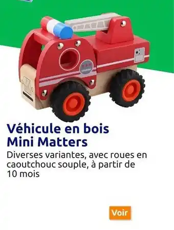 Action Voitures en bois mini matters offre
