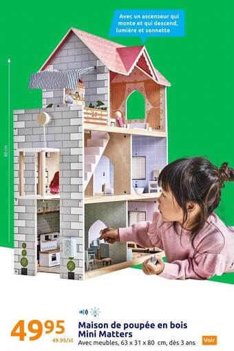 Action Maison de poupée en bois mini matters offre