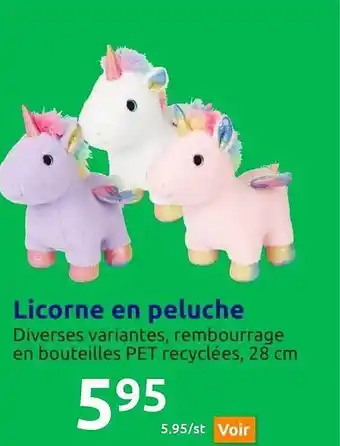 Promo Licorne en peluche chez Action