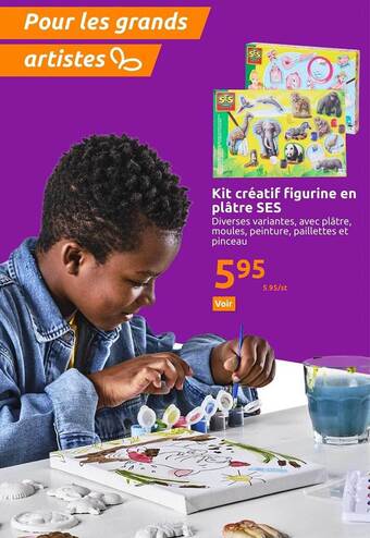 Action Kit créatif figurine en plâtre ses offre