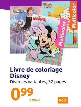 Action Livre de coloriage disney offre