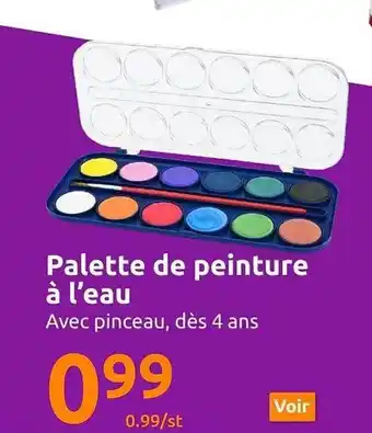Action Palette de peinture à l'eau offre