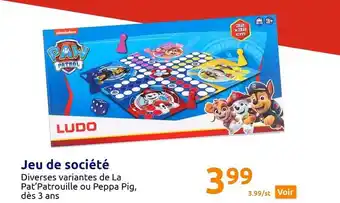 Action Jeu de société paw patrol offre