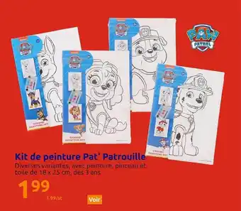 Action Kit de peinture pat'patrouille offre