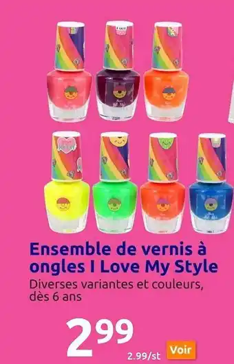 Action Ensemble de vernis à ongles i love my style offre
