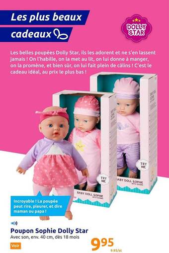 Action Poupon sophie dolly star offre