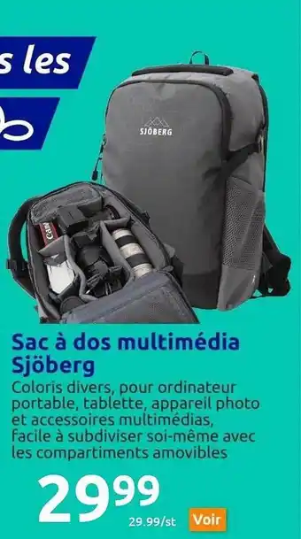 Action Sac à dos multimédia sjöberg offre