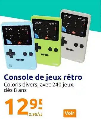 Action Console de jeux rétro offre