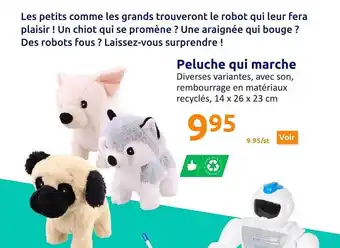 Action Peluche qui marche offre