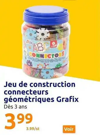 Action Jeu de construction connecteurs géométriques grafix offre
