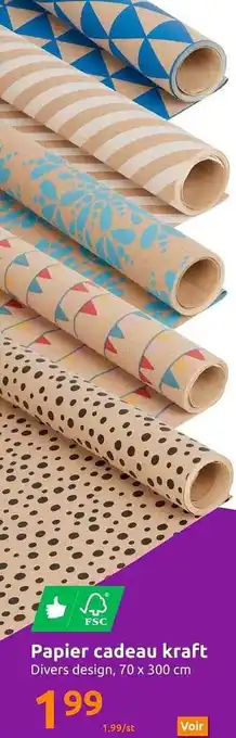 Action Papier cadeau kraft offre