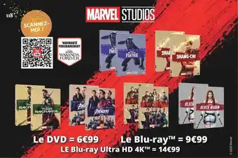 Auchan Le dvd, le blu-ray, blu-ray ultra hd 4k marvel studios offre