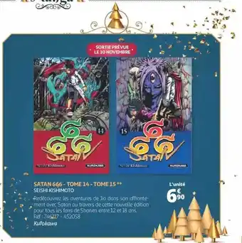 Auchan Satan 666 - tome 14 - tome 15 - seishi kishimoto offre