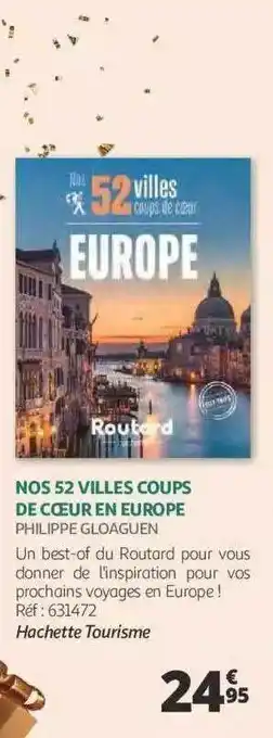 Auchan Nos 52 villes coups de cœur en europe - philippe gloaguen offre