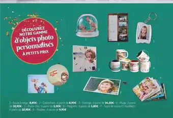 Auchan Gamme d'objets photo personnalisés offre