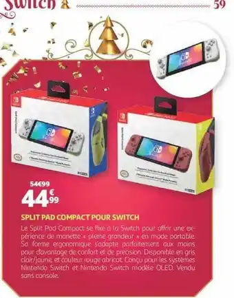 Auchan Split pad compact pour switch offre