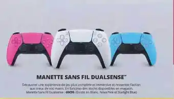Auchan Manette sans fil dualsense offre