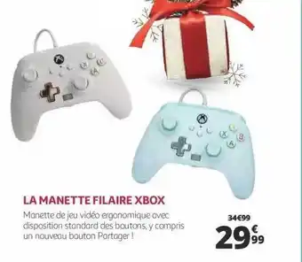Auchan La manette filaire xbox offre