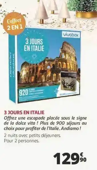 Auchan 3 jours en italie vivabox offre