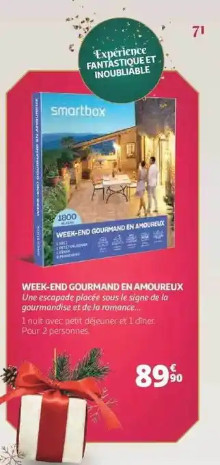 Auchan Week-end gourmand en amoureux smartbox offre
