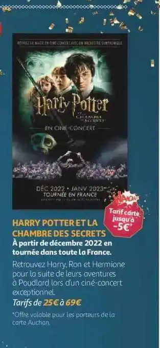 Auchan Harry potter et la chambre des secrets offre
