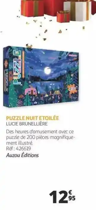 Auchan Puzzle nuit étoilée - lucie brunellière offre