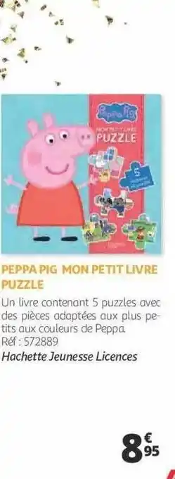 Auchan Peppa pig mon petit livre puzzle offre