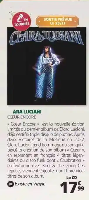 Auchan Clara luciani - coeur encore offre